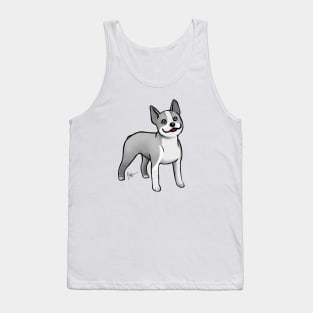 Dog - Boston Terrier - Gray Tank Top